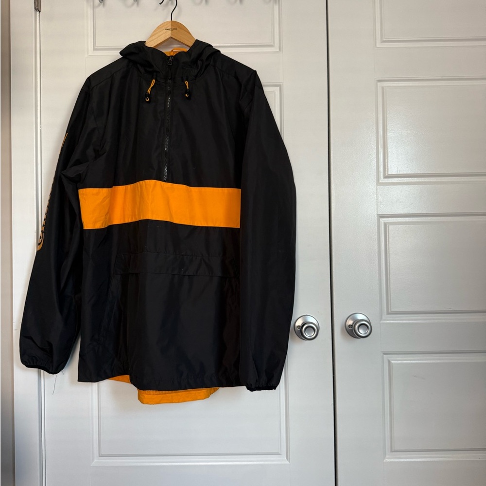 Black and Orange Hooded Jacket